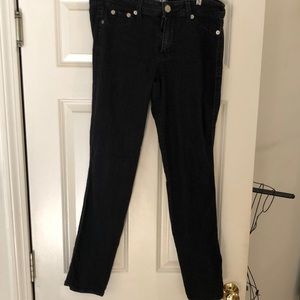 17/21 exclusive denim size 12 black stretch skinny lightweight jegging